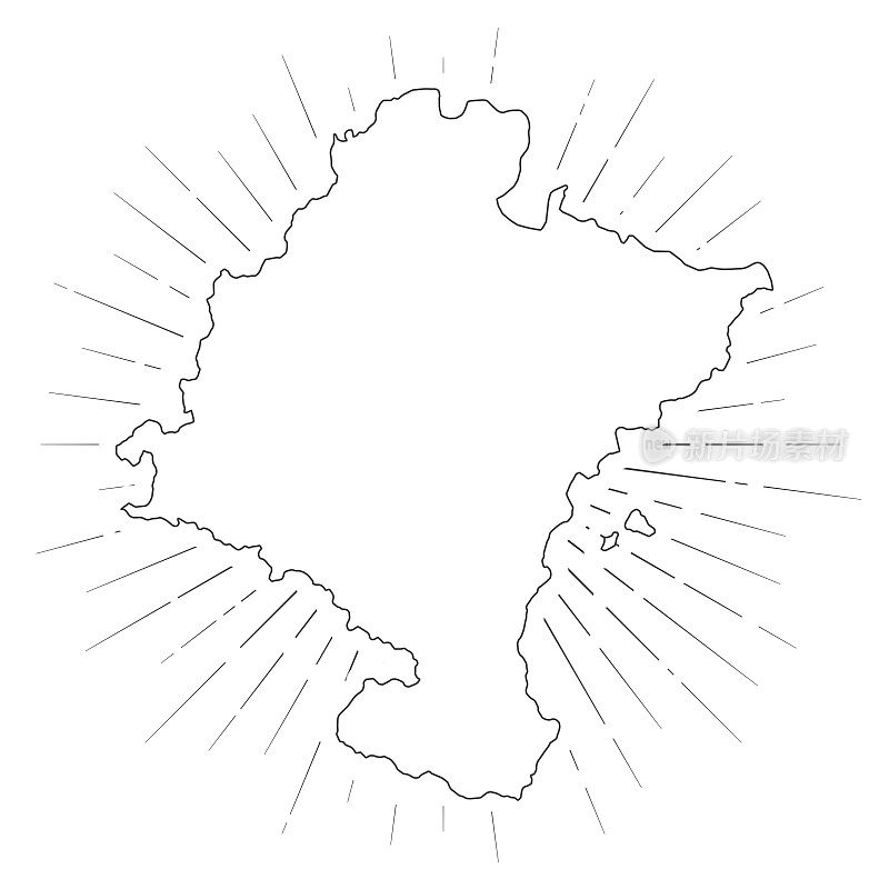 纳瓦拉地图与阳光在白色的背景