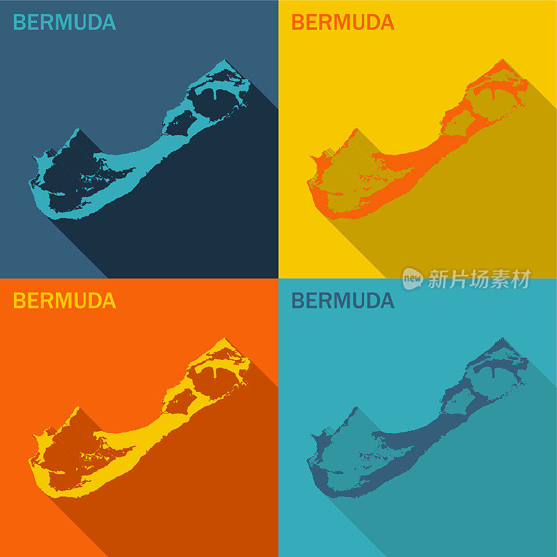 百慕大平面地图有四种颜色可供选择