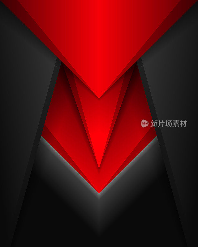 抽象的黑色和红色几何形状背景