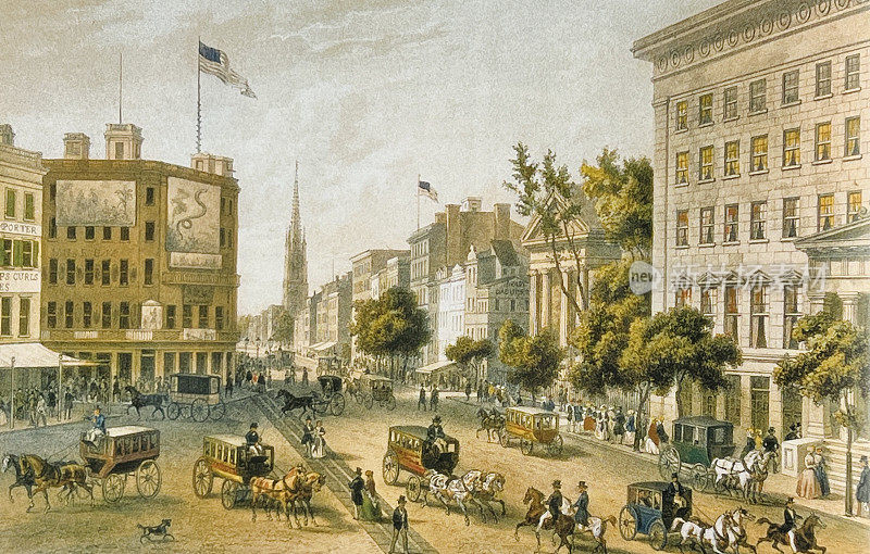 纽约百老汇，1859年