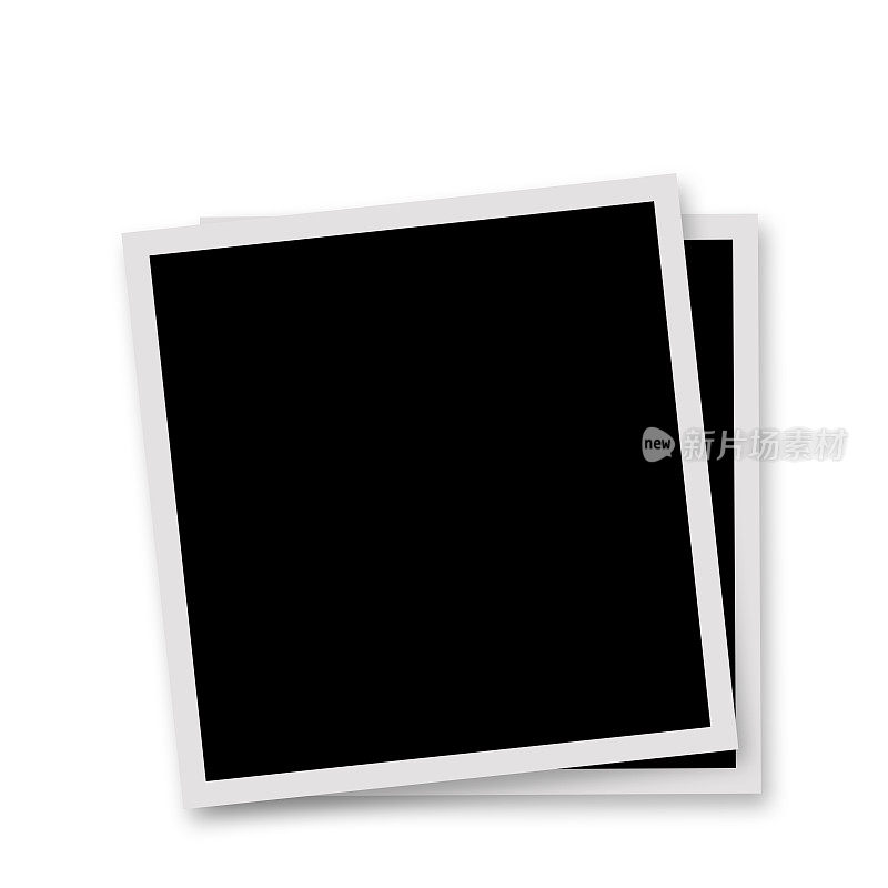 空白相框模板插图为您的照片，画廊，打印