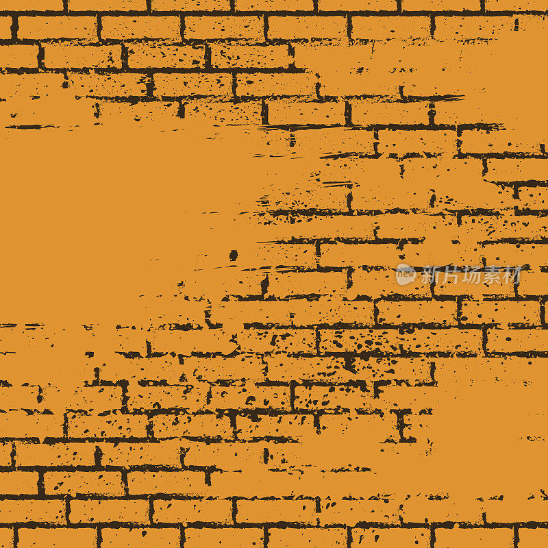 橙色垃圾砖墙