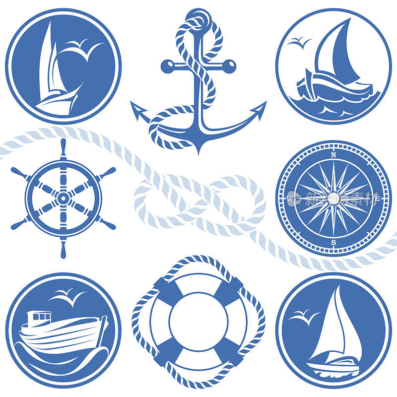 航海符号和图标