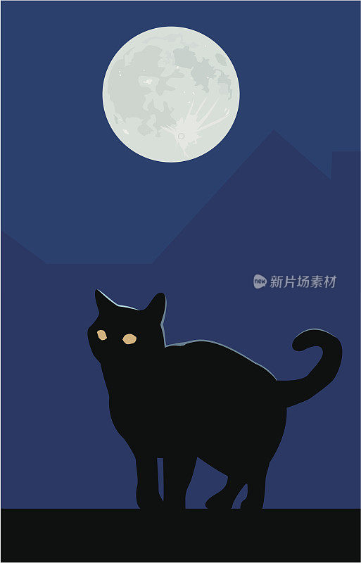 黑猫与满月
