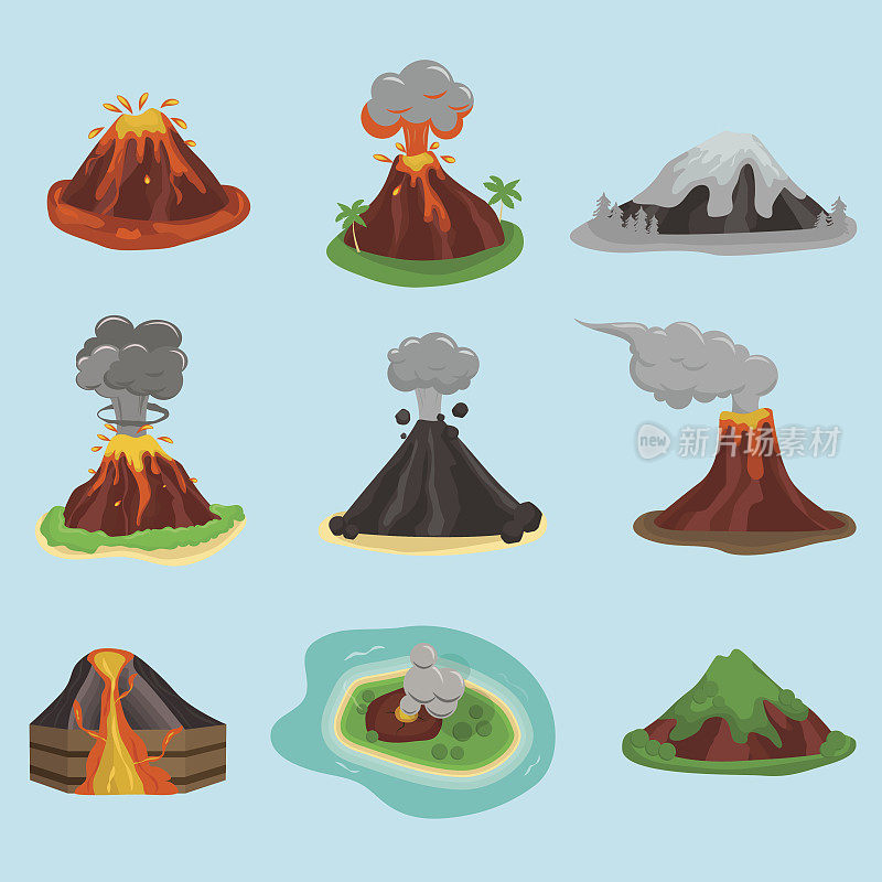 火山集矢量图