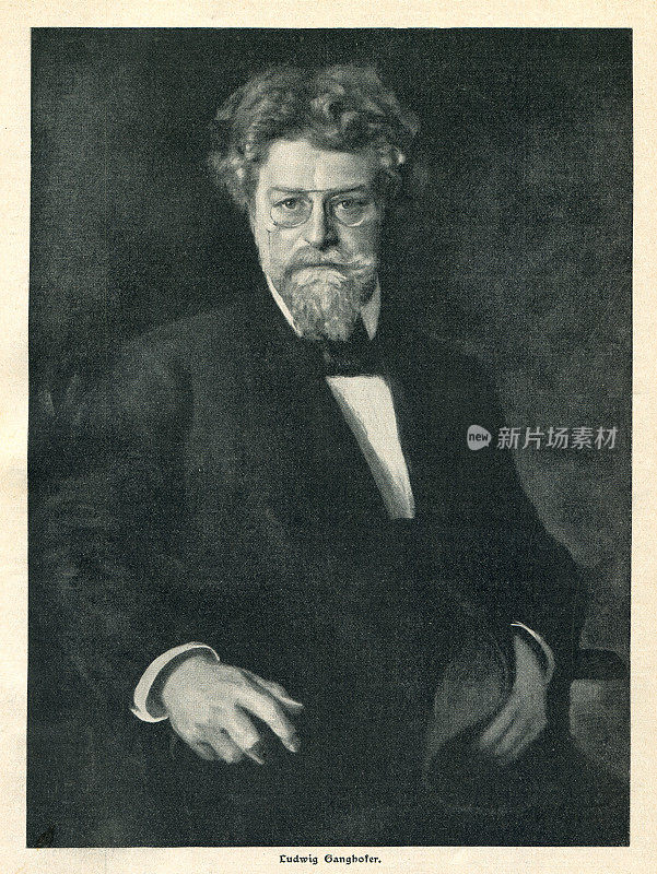1901年德国路德维希・冈霍费尔的肖像