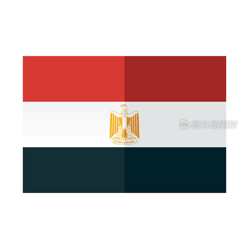 埃及国旗图标在透明的背景