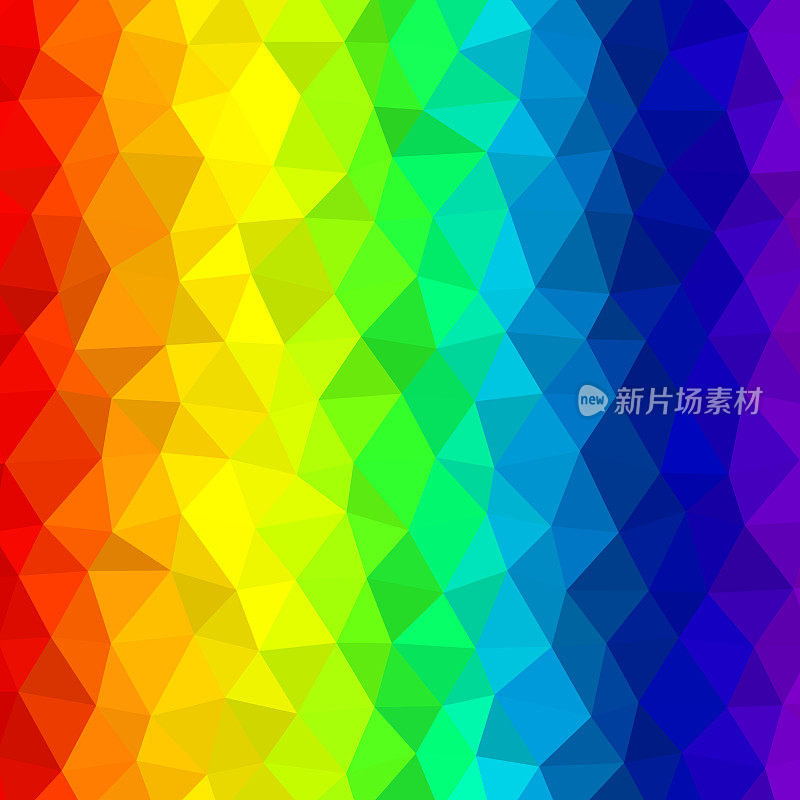 低聚彩虹梯度，变化的位置和亮度，梯度颜色
