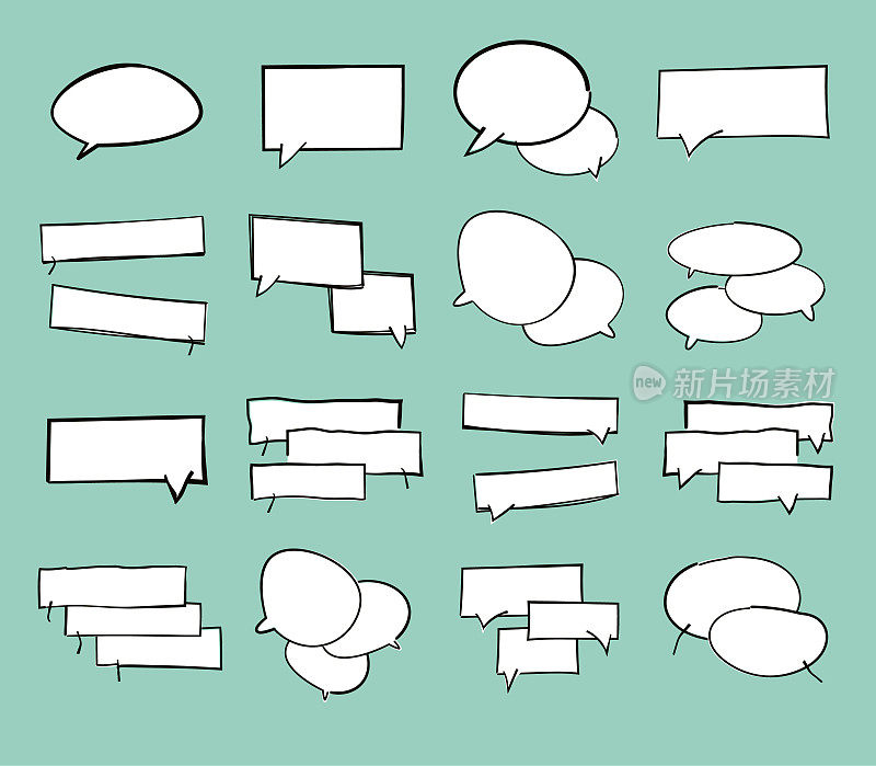 演讲泡泡卡通风格