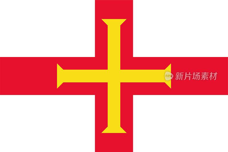 格恩西岛国旗向量