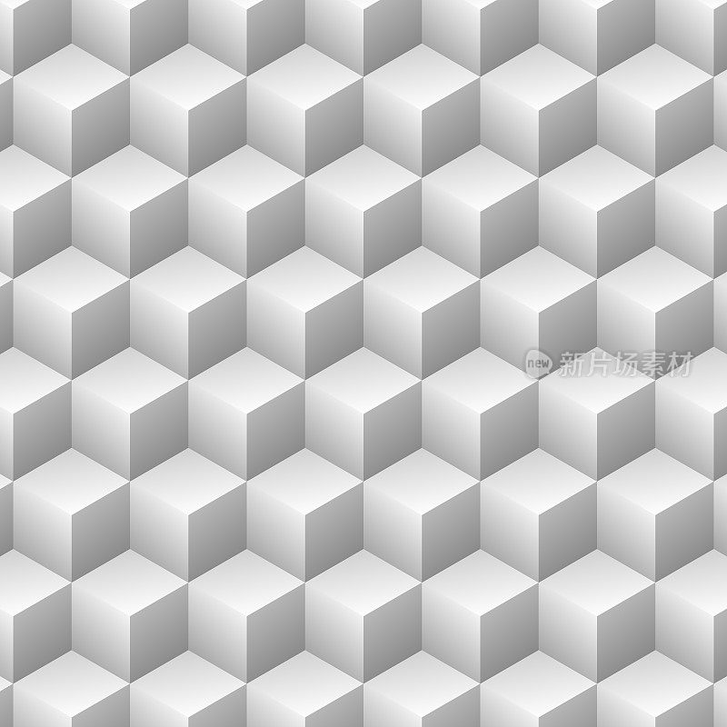 3D立方体(有适当的阴影)模式背景