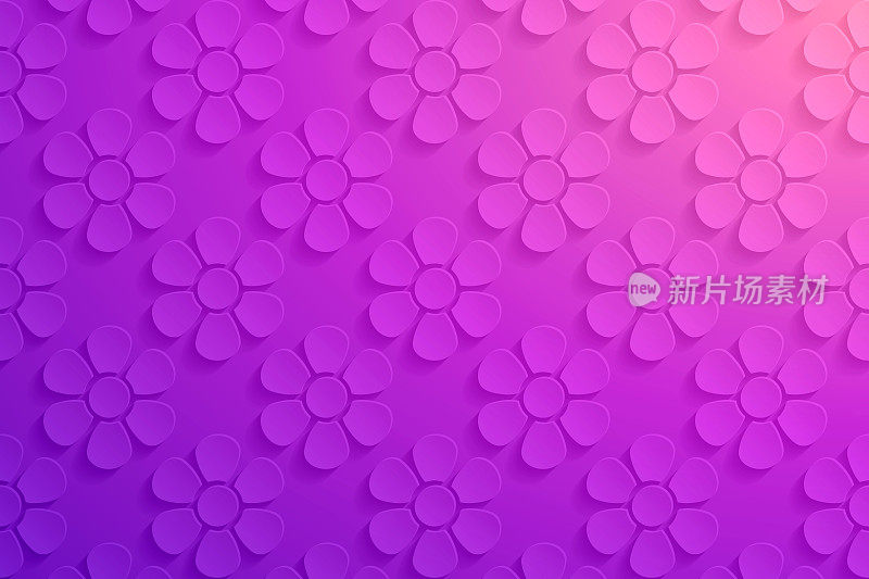 抽象紫色背景-花朵图案