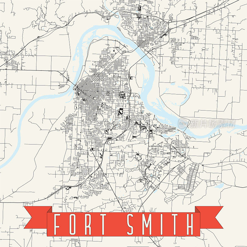 史密斯堡，阿肯色州矢量地图