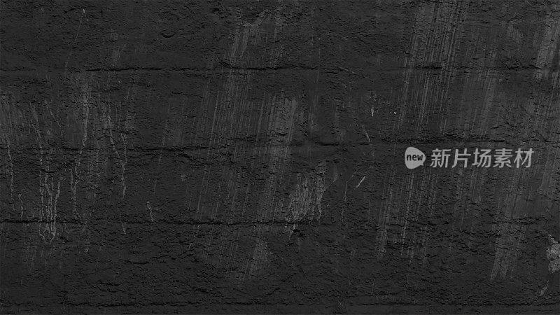 水平乡村充满活力的深灰色黑色砖块图案不均匀划伤墙壁纹理污迹矢量背景