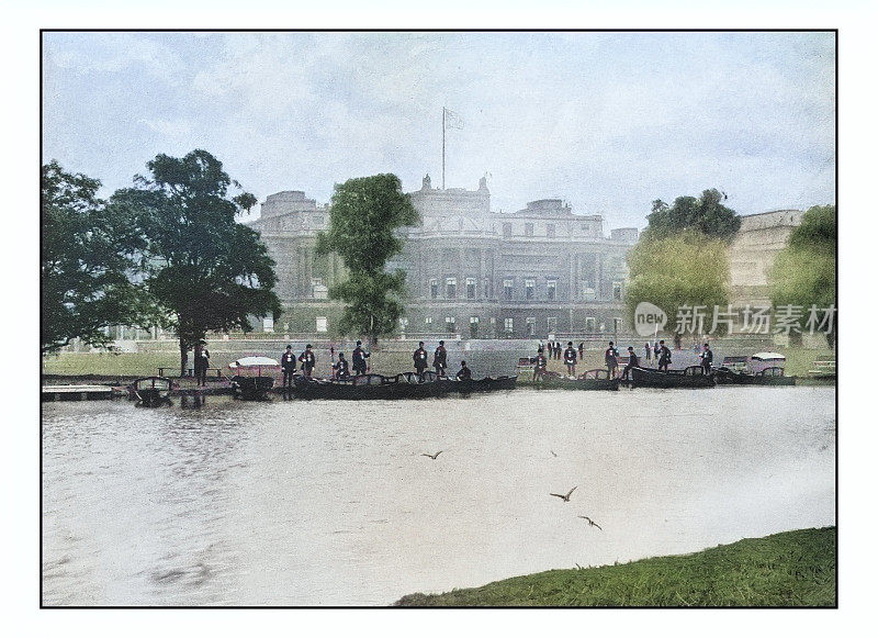 古董伦敦的照片:白金汉宫的游乐场