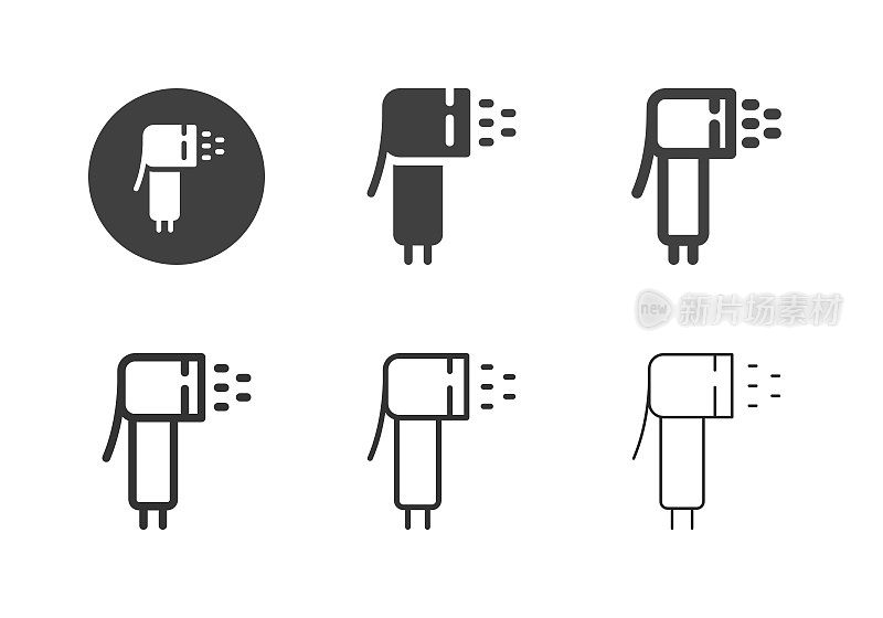 厕所坐浴盆喷雾图标-多系列