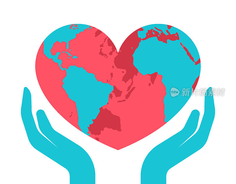 地球爱关怀志愿帮助慈善捐赠援助援助概念