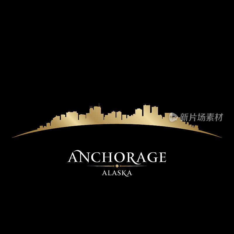 安克雷奇阿拉斯加城市轮廓线