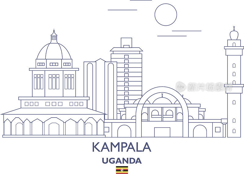 乌干达坎帕拉城市天际线