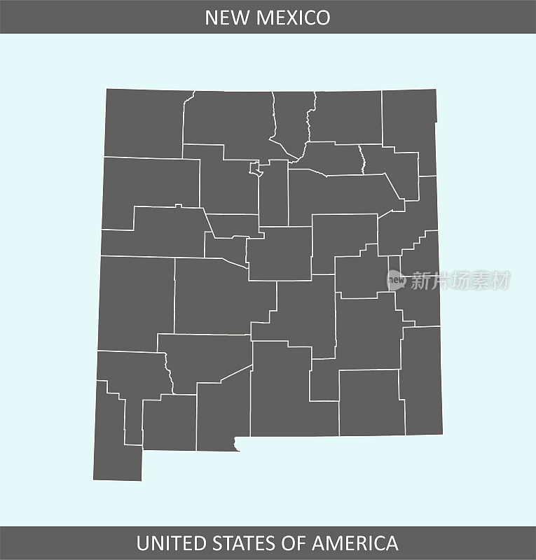 新墨西哥县地图