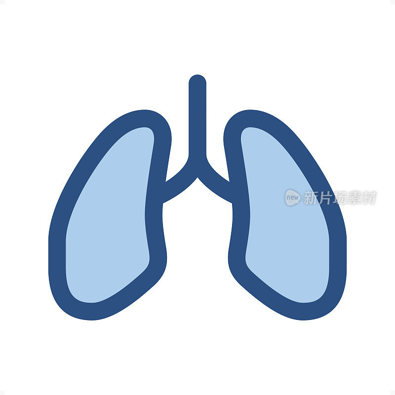 人肺-轮廓图标-像素完美标志