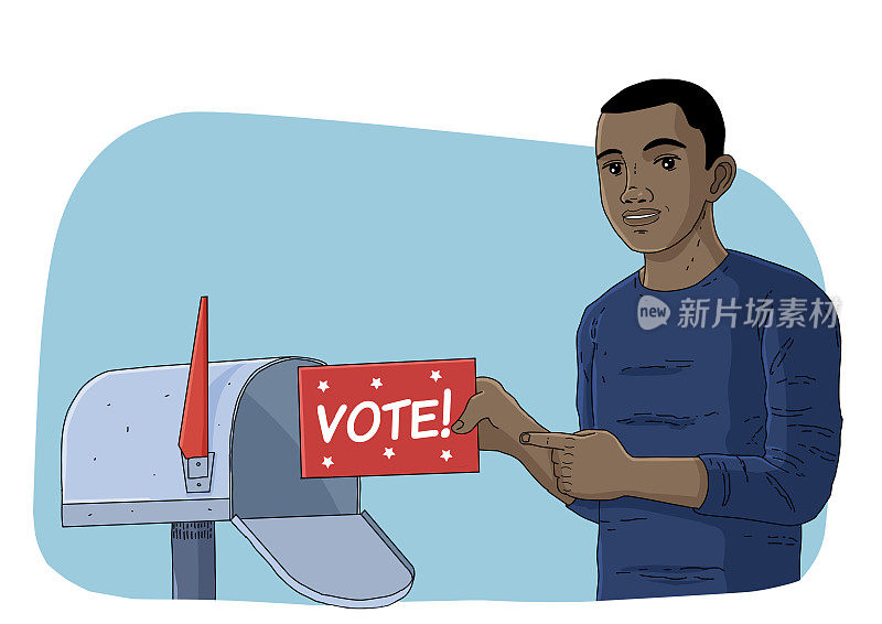 非裔美国成年人寄来选票