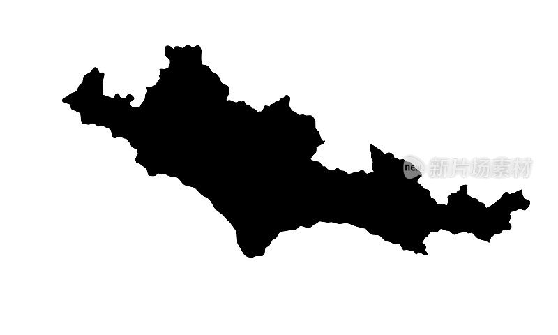 意大利的拉丁城市地图剪影