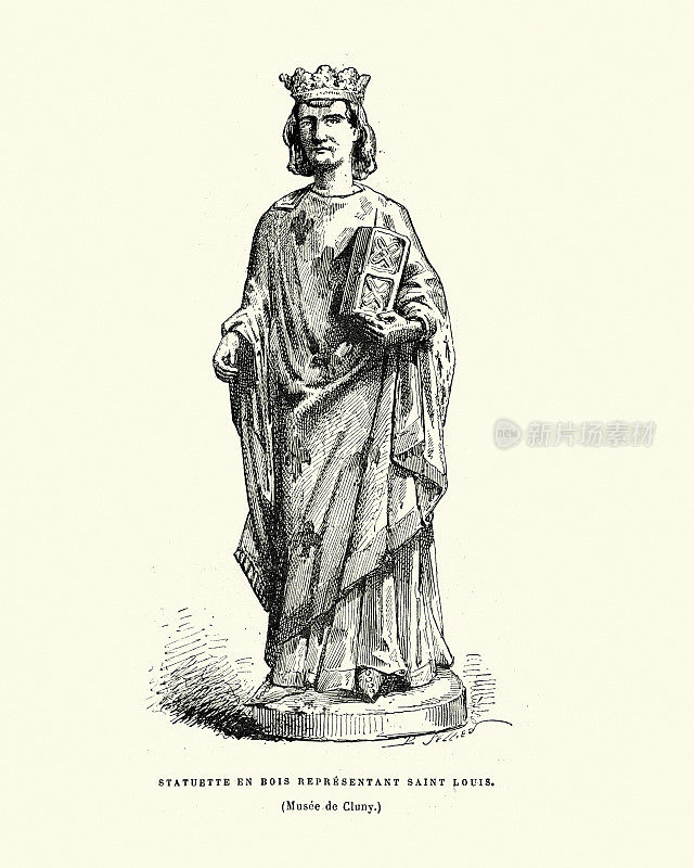 13世纪法国国王路易九世的雕像