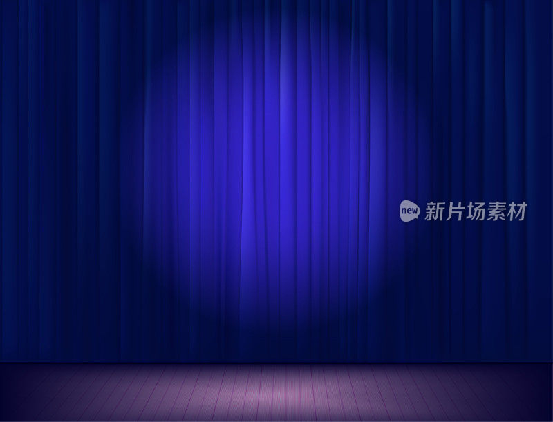 剧院里的窗帘和光束都拉上了。矢量图