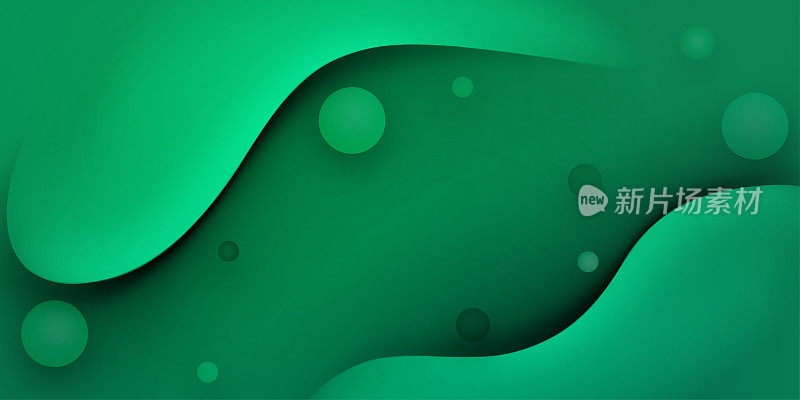 绿色流动抽象背景。