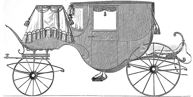 1851年伦敦水晶宫展览，优雅，封闭马车