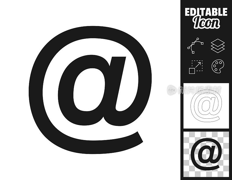 在。图标设计。轻松地编辑