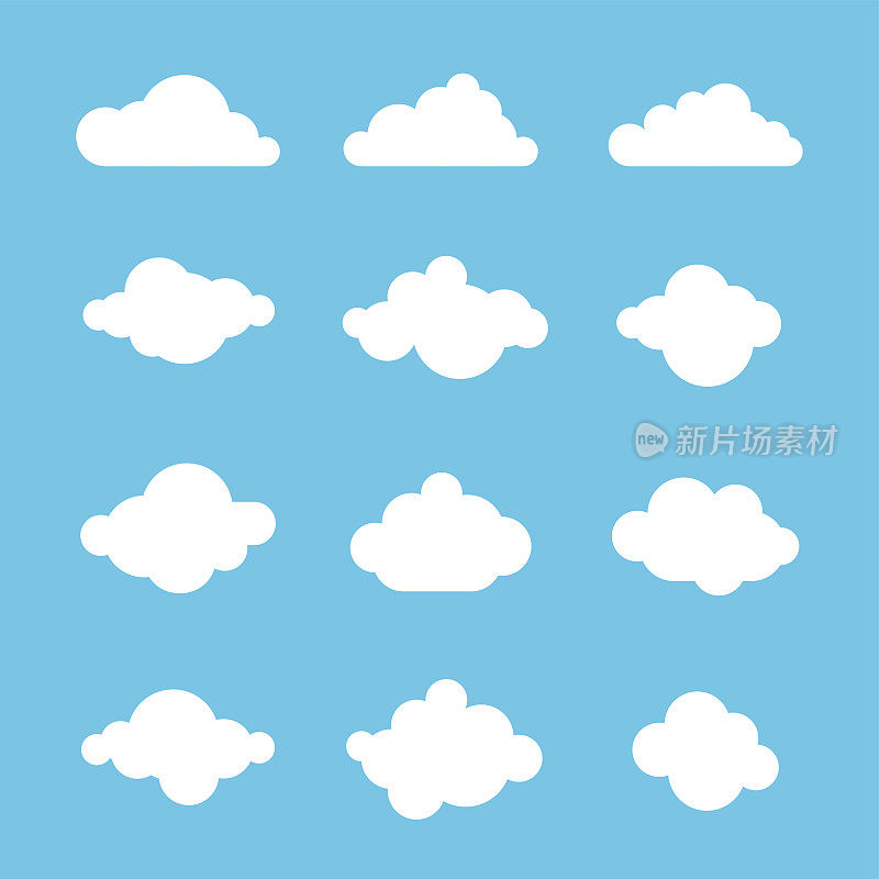 云朵天空天堂图标符号标签标志