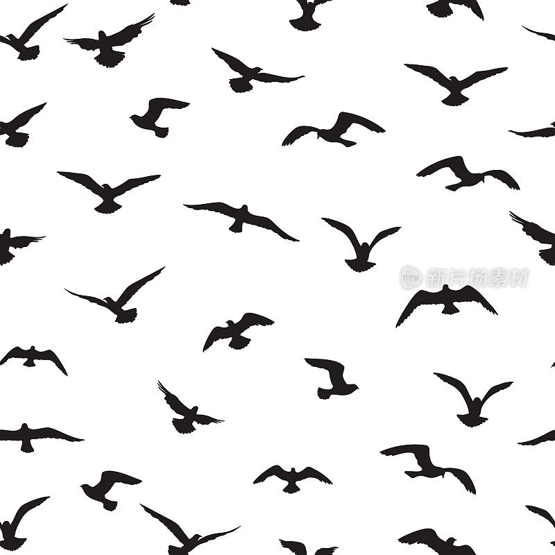飞鸟瓷砖图案。自由背景信号。动物野生动物