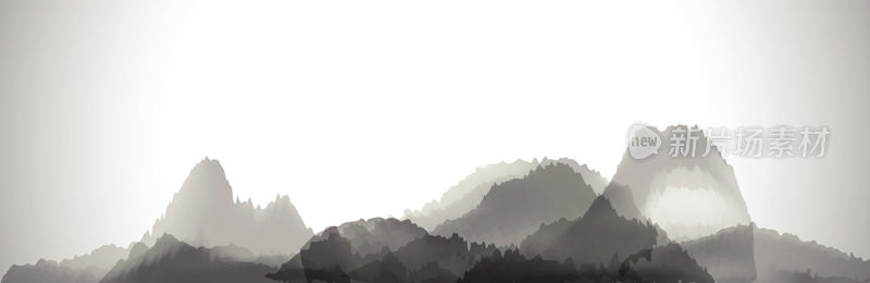 抽象灰色中国画图案背景