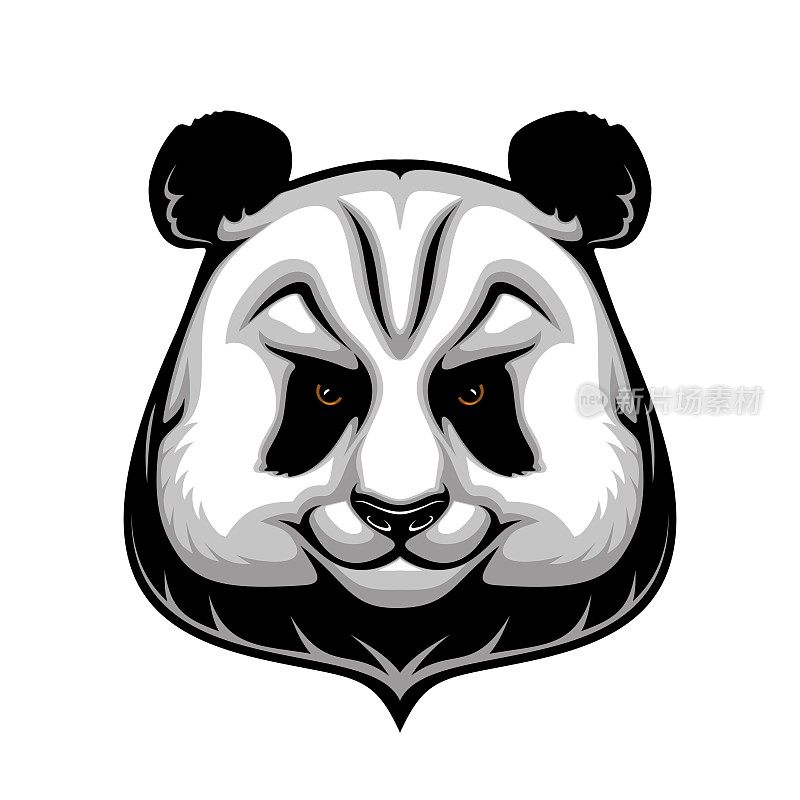 大熊猫熊吉祥物，野生动物头像