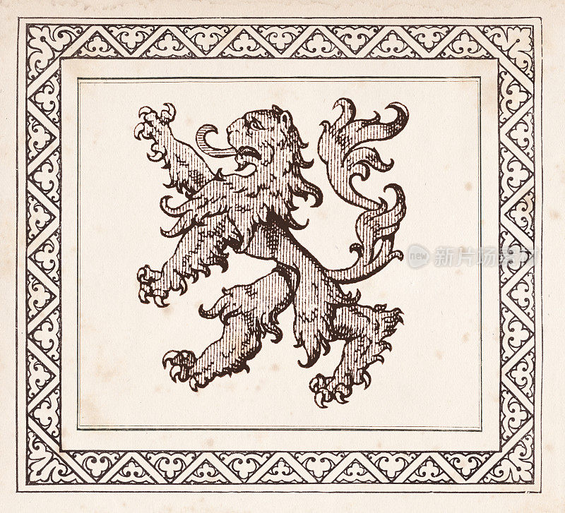 中世纪斗狮插图1896