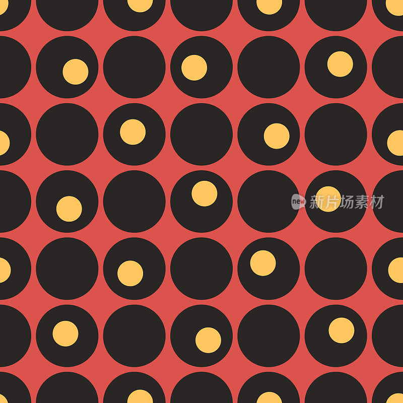 无缝图案彩色圆形几何形状