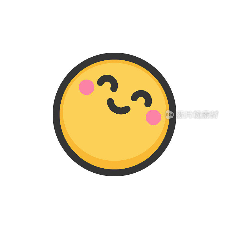 Emoticon设计平面色彩轮廓线