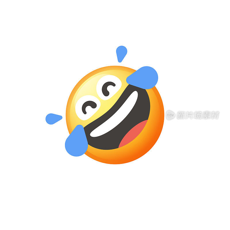 Emoticon裁剪设计元素可爱和色彩渐变