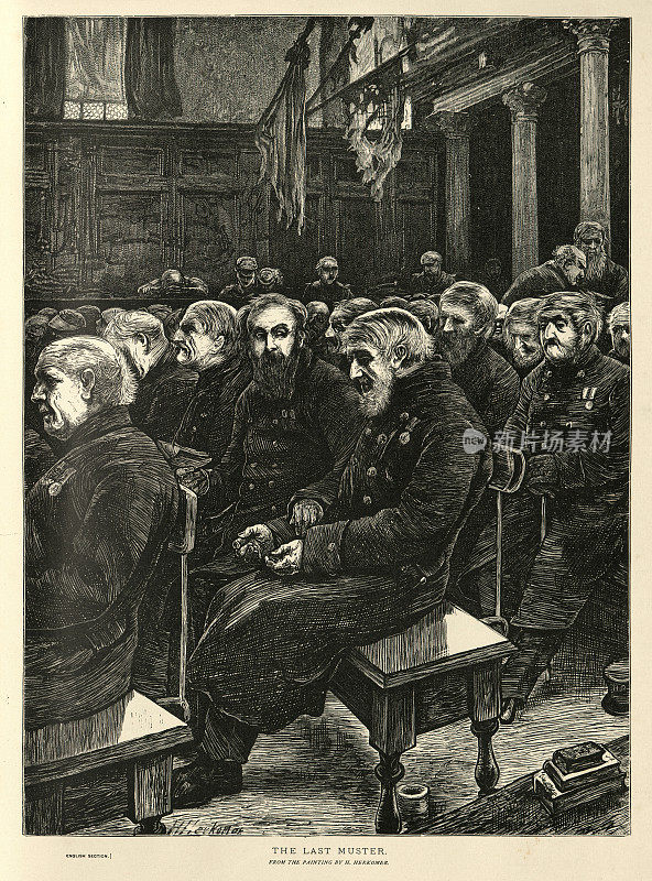 切尔西医院的最后一次集会或星期天,老士兵们