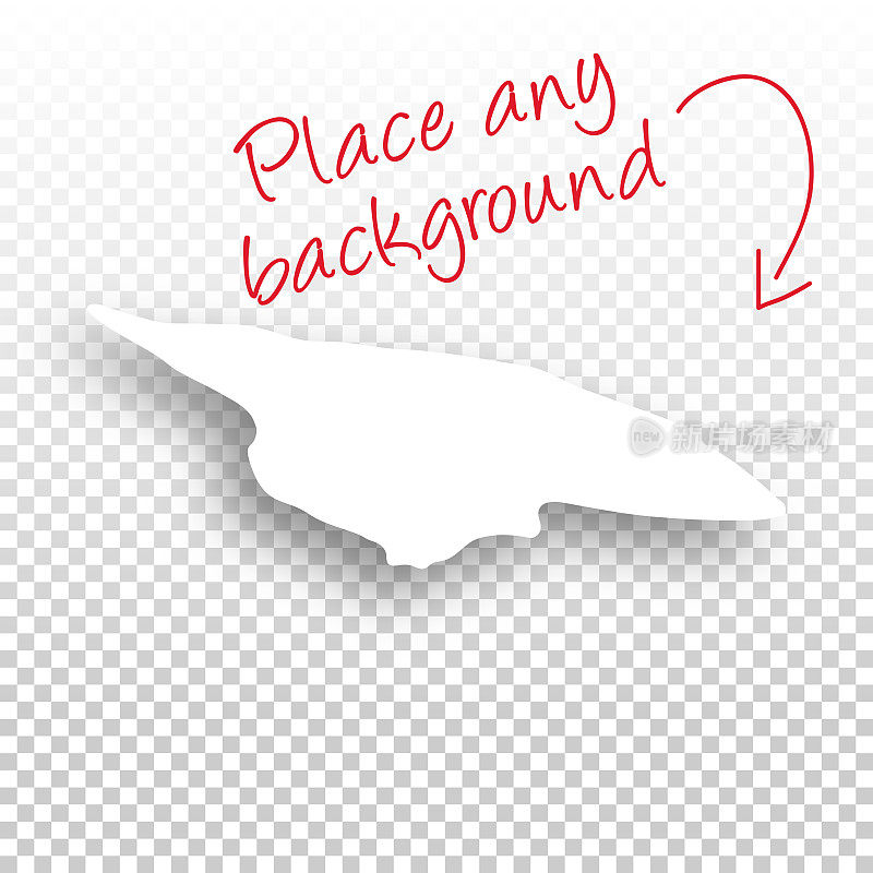 胡安德诺娃岛地图设计-空白背景