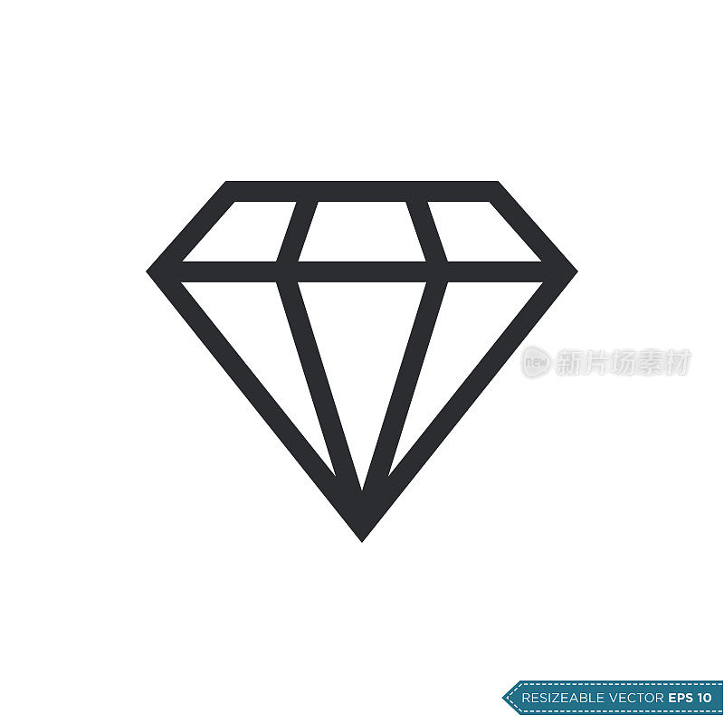 钻石时尚图标矢量模板设计插图设计