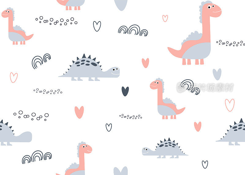 粉红色的恐龙背景