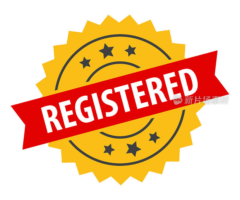 注册-印章,印,印章模板。难看的东西效果。向量股票插图