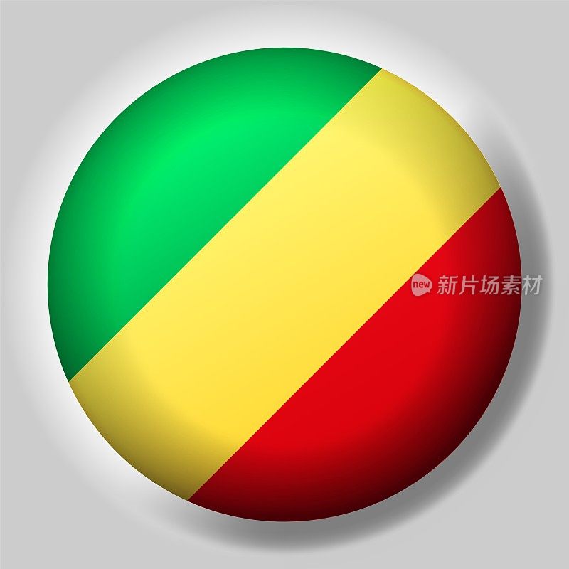 刚果共和国国旗按钮