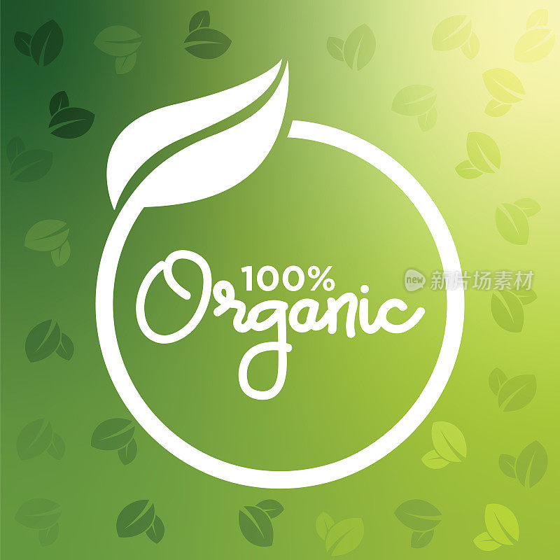 有机食品标签。天然膳食新鲜产品标志。生态农场生物食品载体溢价徽章库存插图