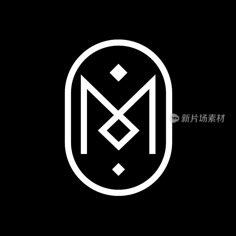 字母M标志