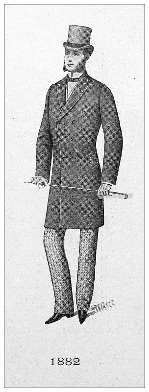 古董插图:礼帽的演变，1882年