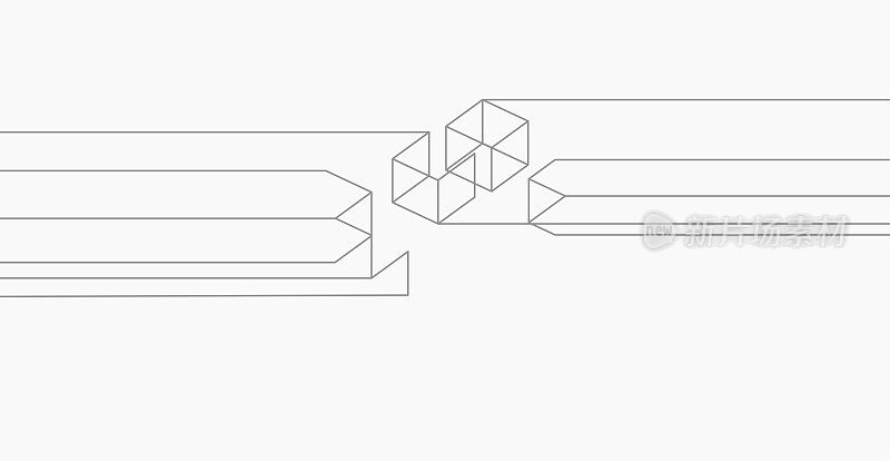 抽象几何建筑线条结构横幅图案背景
